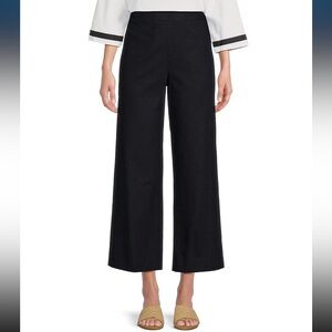 Preston & York Dark Navy Crop Linen Pants size 8